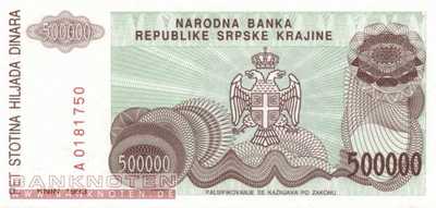 Croatia - 500.000  Dinara (#R023a_UNC)