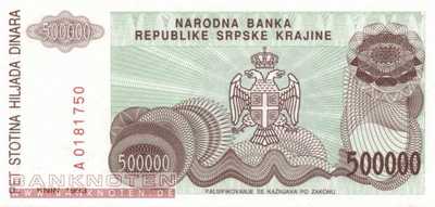 Kroatien - 500.000  Dinara (#R023a_UNC)