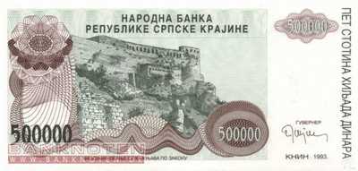 Kroatien - 500.000  Dinara (#R023a_UNC)