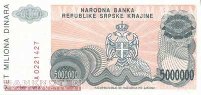 Croatia - 5 Million Dinara (#R024a_UNC)