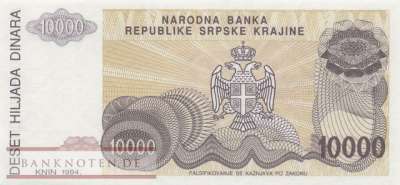 Croatia - 10.000  Dinara - without serial (#R031p_UNC)