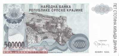 Kroatien - 500.000  Dinara (#R032a_UNC)