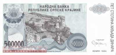 Croatia - 500.000  Dinara (#R032a_UNC)