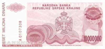 Croatia - 10 Million Dinara (#R034a_UNC)