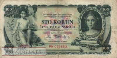 Tschechoslowakei - 100  Korun (#023a_F)