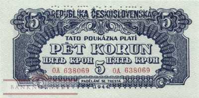 Czechoslovakia - 5  Korun - SPECIMEN (#046sb_UNC)