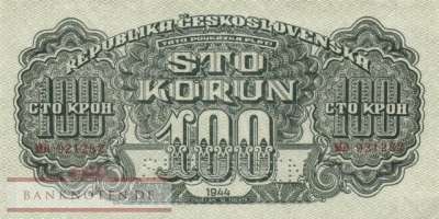 Tschechoslowakei - 100  Korun - SPECIMEN (#048s_XF)