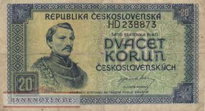 Czechoslovakia - 20  Korun (#061a_VG)