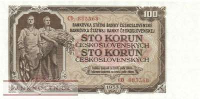 Tschechoslowakei - 100  Korun (#086a_UNC)