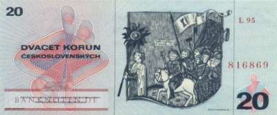 Tschechoslowakei - 20  Korun (#092c_UNC)