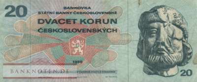 Czechoslovakia - 20  Korun (#092c_VF)