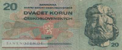 Tschechoslowakei - 20  Korun (#092d_VG)