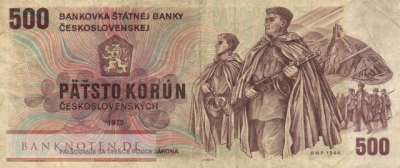 Tschechoslowakei - 500  Korun (#093b_VF)
