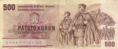 Tschechoslowakei - 500  Korun (#093c_F)