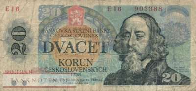 Czechoslovakia - 20  Korun (#095a_VG)