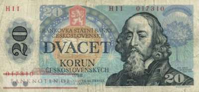 Tschechoslowakei - 20  Korun (#095b_F)