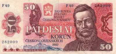Tschechoslowakei - 50 Korun (#096a_VF)