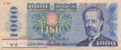 Tschechoslowakei - 1.000  Korun (#098a_F)