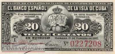 Cuba - 20  Centavos (#053_AU)