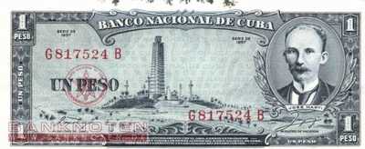 Cuba - 1  Peso (#087b_XF)