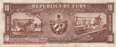 Cuba - 10  Pesos (#088b_F)