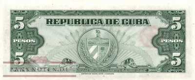 Cuba - 5  Pesos (#092a_UNC)