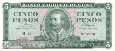 Cuba - 5  Pesos (#095c_XF)