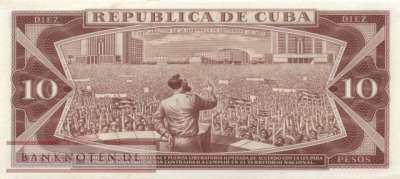 Cuba - 10  Pesos (#096a_AU)