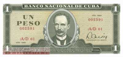 Cuba - 1  Peso (#102b-85_UNC)