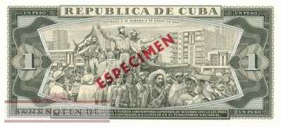 Cuba - 1  Peso - SPECIMEN (#102bS-79_UNC)