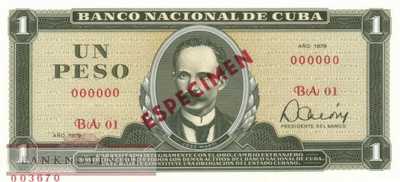 Cuba - 1  Peso - SPECIMEN (#102bS-79_UNC)