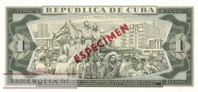 Cuba - 1  Peso - SPECIMEN (#102bS-80_UNC)