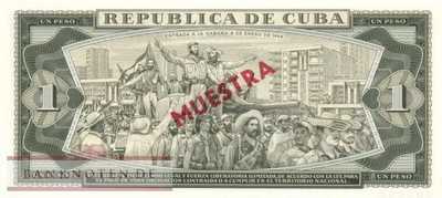 Cuba - 1  Peso - SPECIMEN (#102bS-82_UNC)