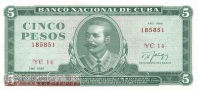 Cuba - 5  Pesos (#103d-88_UNC)