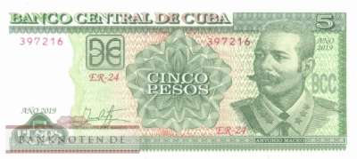 Kuba - 5  Pesos (#116r_UNC)