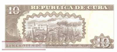 Cuba - 10  Pesos (#117v_UNC)