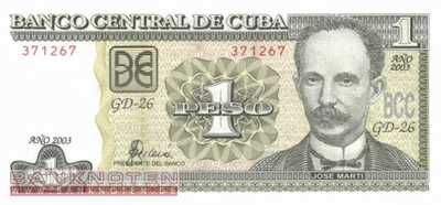 Kuba - 1  Peso (#121c_UNC)
