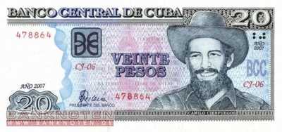 Kuba - 20  Pesos (#122d_UNC)