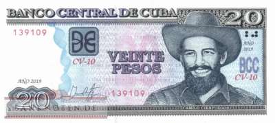 Cuba - 20  Pesos (#122m_UNC)
