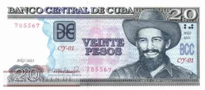 Cuba - 20  Pesos (#122o_UNC)