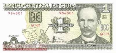 Kuba - 1  Peso (#125_UNC)