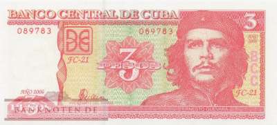 Cuba - 3  Pesos (#127c_UNC)