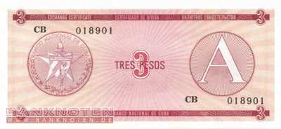 Cuba - 3  Pesos (#FX02_UNC)