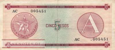 Cuba - 5 Pesos (#FX03_VF)