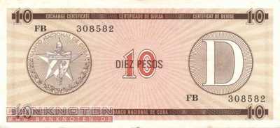 Cuba - 10 Pesos (#FX35_VF)