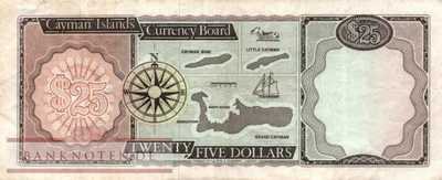 Cayman Islands - 25  Dollars (#008a_F)