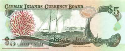 Cayman Islands - 5  Dollars (#012a_UNC)
