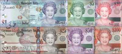 Cayman Islands: 1 - 100 Dollars 2010 (6 banknotes)