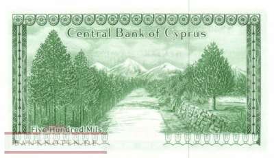 Cyprus - 500  Mils (#042c-7906_UNC)