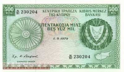 Cyprus - 500  Mils (#042c-7909_UNC)